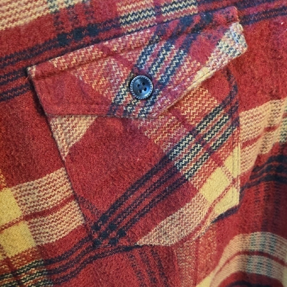 Naturals Reflections Rust Plaid Flannel Shirt - Grunge Western Button Up 2X - Picture 6 of 7